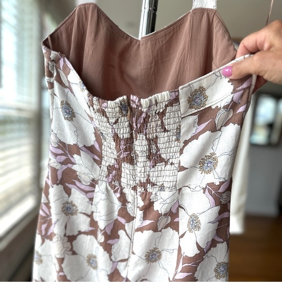 Abercrombie & Fitch fitted mini dress, sleeveless with halter top, linen blend - Picture 3 of 16